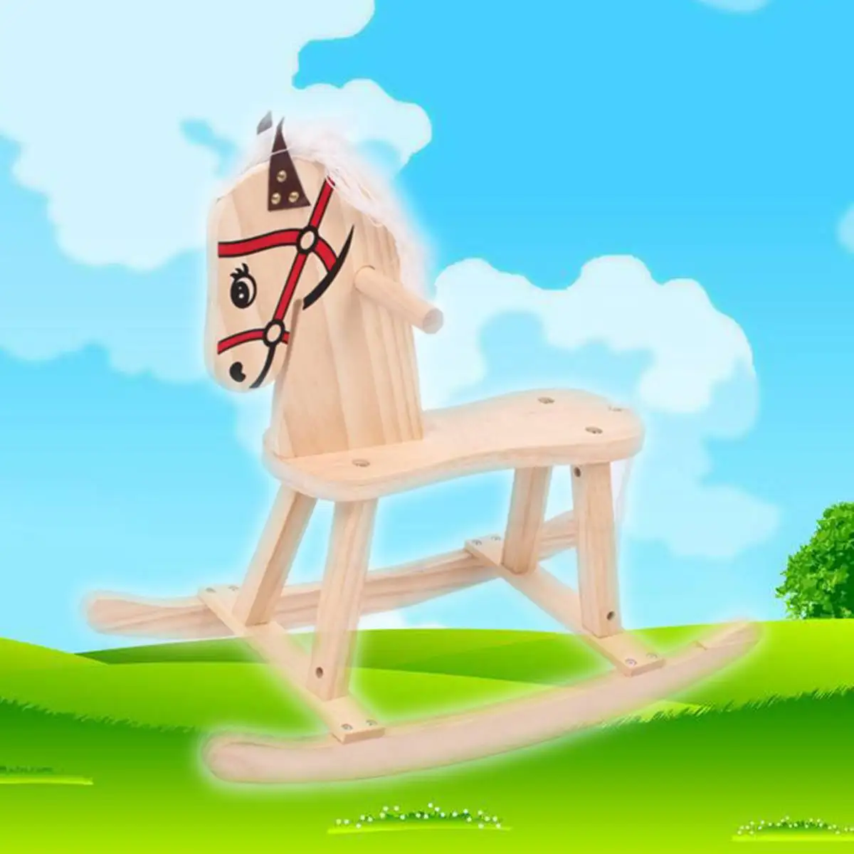 3-8 Years Children Mechanical Walking Rocking Horse Natural Wooden Rocking Horse Nursery Toddler Playroom Baby Rocker Kids Toy 3-8 Years Children Mechanical Walking Rocking Horse Natural Wooden Rocking Horse Nursery Toddler Playroom Baby Rocker Kids Toy