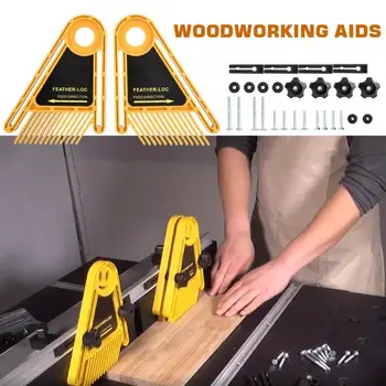 

Multi-purpose Double Featherboard for Trimmer Router Table Saw Fence Woodworking Tool Set Woodworking Engraving Machine Dropship