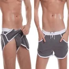 Акция, низкие мужские шорты, летние пляжные мужские пляжные шорты, короткие быстросохнущие спортивные залы, встроенные сумки для мужчин