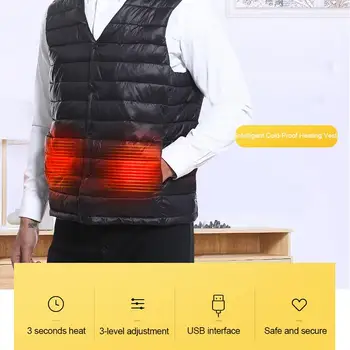 

Smart Heater Hunting Vest Heated Jacket Heating Winter Clothes Men Thermal Outdoor Sleeveless Vest Hiking Climbing Fishing