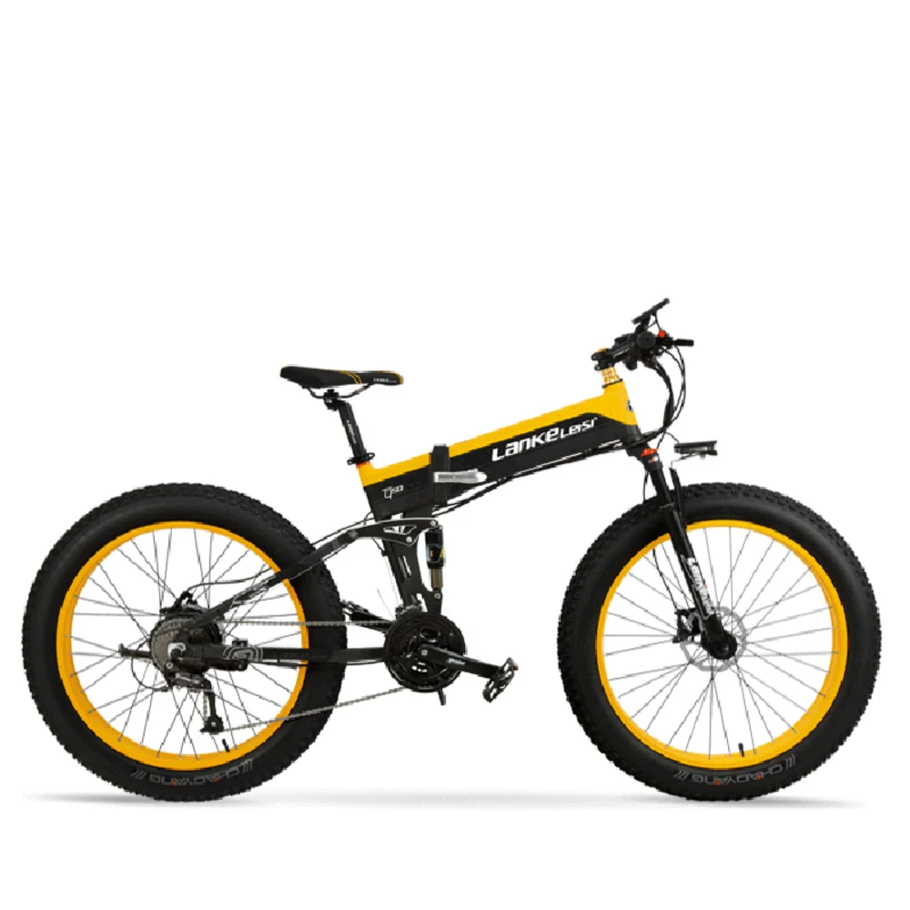 Best 26 Folding Electric Bicycle Electric Bicycle Of Mountain Snow Fat 48 V Lithium Battery 4.0 W 500 Bicycle Tyre High Speed Motor 0