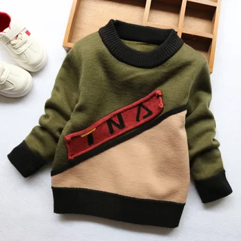 

Children Knitting Upper Garment Pullover Baby Boys Long Sleeve Sweater
