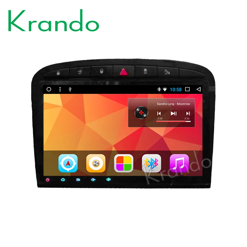 

Krando Android 8.1 9"Full touch car Multimedia player for Peugeot 408 2010-2013 navigation system radio player gps wifi BT