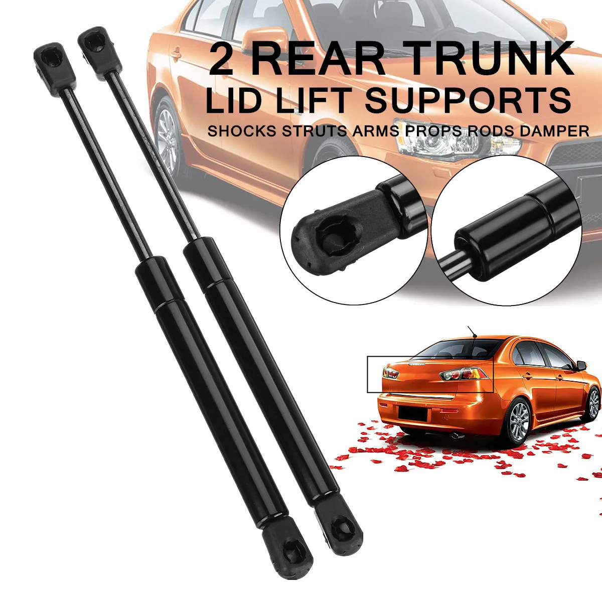 

Rear Trunk Lid Lift Support Shocks Struts Kit for Mitsubishi Lancer EX EVO 08-15 Direct Fit Replacement Lift Support 32cm Safe