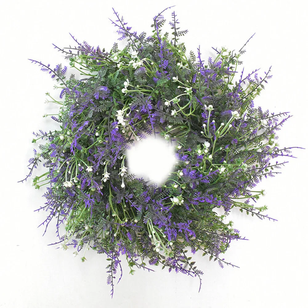 

30cm Artificial Lavender Flower Garland Plants Fake Foliage Flowers Home Decor Plastic Artificial Flower Garland Wedding Decor