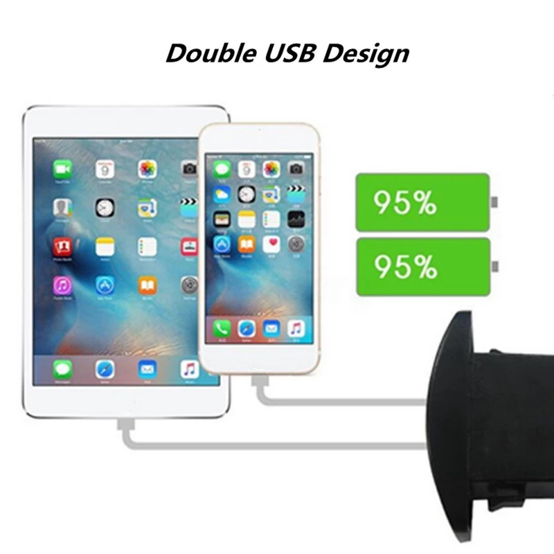 العالمي 12-24 V LED مزدوج ميناء 2 USB 5 V 3.1A سيارة دراجة نارية مقبس شاحن محول الطاقة ولاعة السجائر المخرج شاحن سيارة