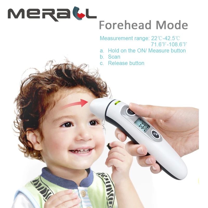 

LCD Baby Forehead and Ear Non-Contact Adult Body Care Fever Measurement Termometro New Thermometer Digital Infrared IR