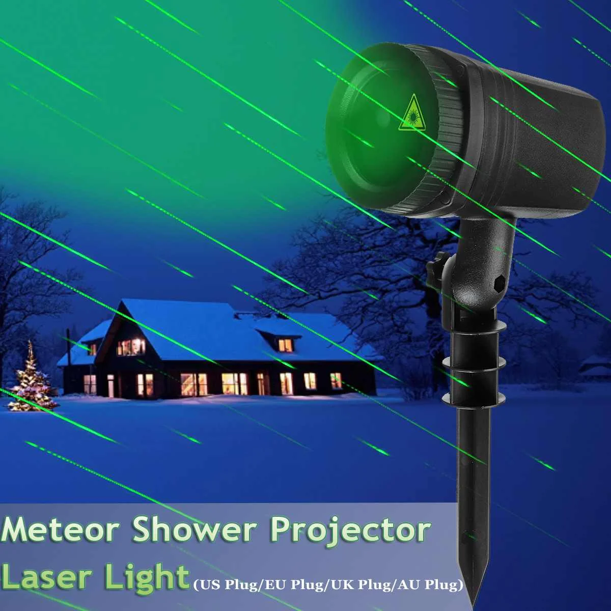 Christmas AC 100 240V Meteor Shower Projector Laser LED Light