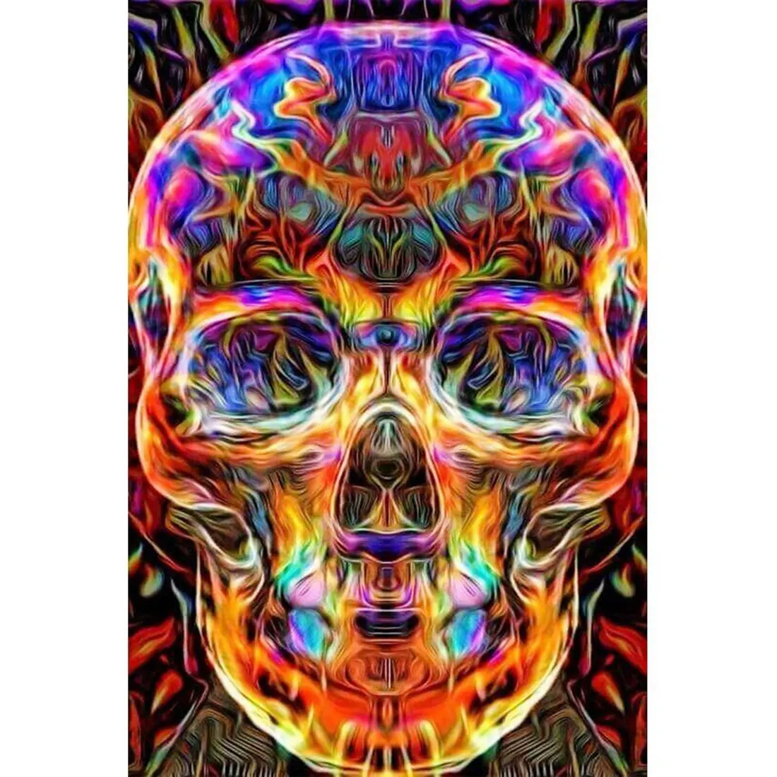 

Diy 5D Diamond Painting By Number Kit, Full Diamond Skull Rhinestone Embroidery Cross Stitch Arts Craft For Canvas Wall Decor