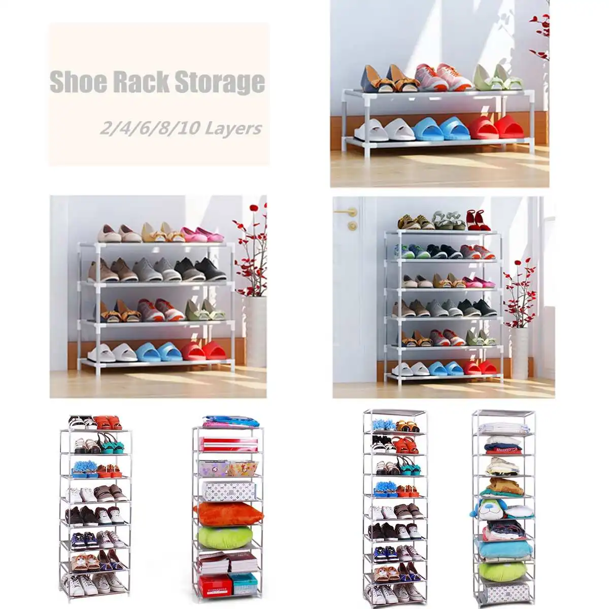 2/4/6/8/10 Tier Portable Shoes Display Storage Multi Layer Tier Optional Metal Shoe Rack Storage Organizer Stand Shelf Holder 2/4/6/8/10 Tier Portable Shoes Display Storage Multi Layer Tier Optional Metal Shoe Rack Storage Organizer Stand Shelf Holder
