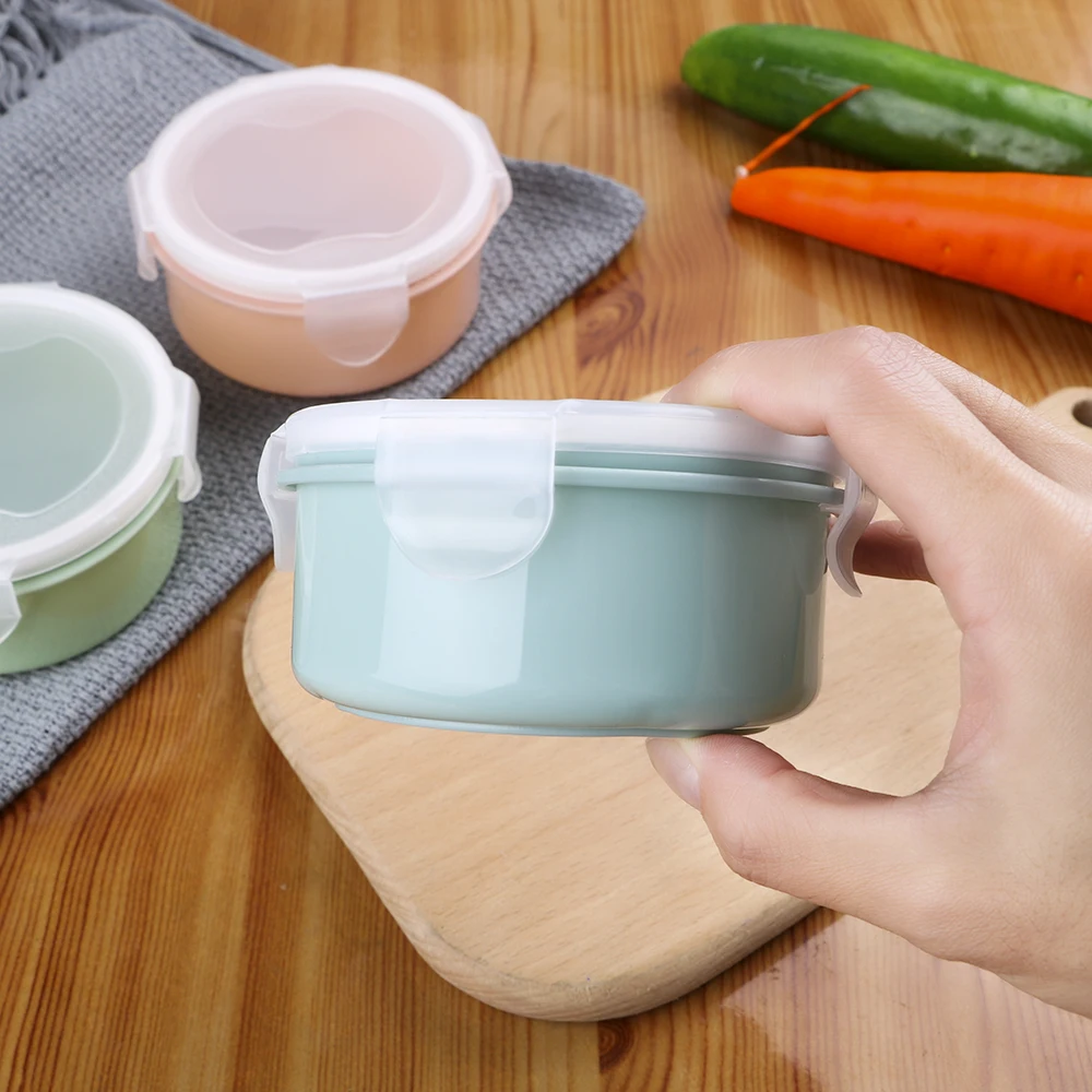 10*10*5cm Round Seal Box Lunch Box Plastic Mini Sealed Crisper Box