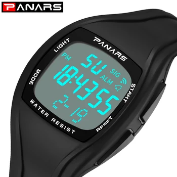 

PANARS Square Digital Watch Men Sport Watch 50M Waterproof Outdoor Clock Men LED Male Electronic Wrist Watches relogio masculino
