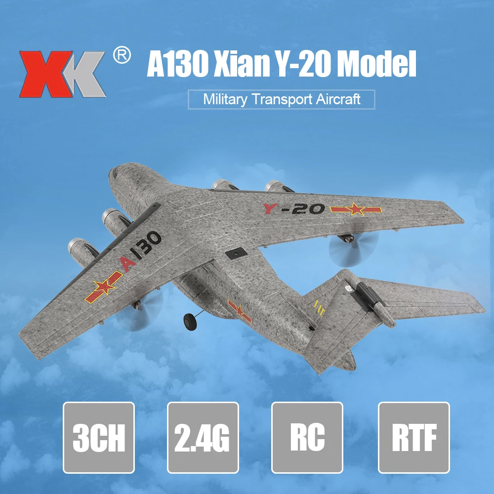 

A130 Xian Y-20 Model Military Transport RC Aircraft 3CH EPP 2.4G Remote Control RC Helicopter Fixed-wing RTF Toys