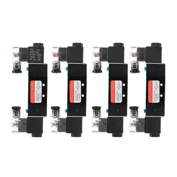 

G1/4 inch Solenoid Valve 4V220-08 2 Position 5 Port Pilot-operated Electromagnetic Air Valves fashion