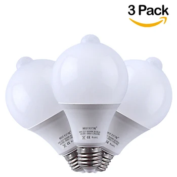 

3PCS 9W PIR Motion Sensor LED Bulb+Light Control Motion Sensor Light E27 Led Bulb Auto Smart Led PIR Infrared Body Sound