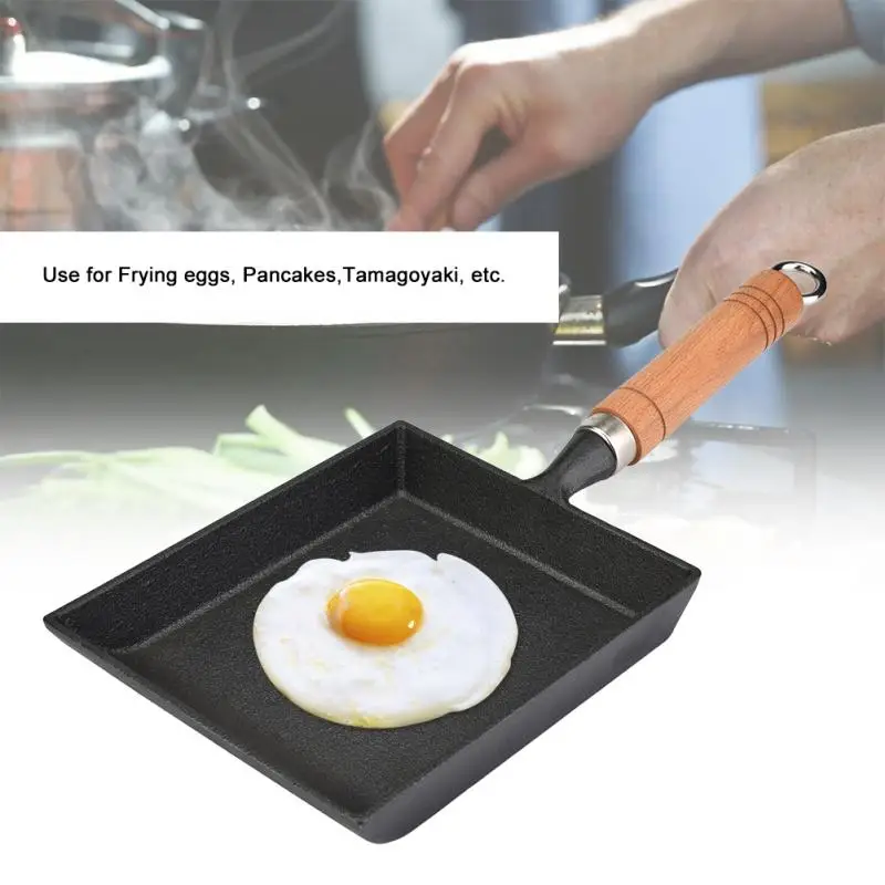Прямоугольные японские сковороды с антипригарным покрытием тамагояки сковородка для омлета антипригарная сковорода для яиц блинная кастрюля кухонный инструмент для приготовления пищи Новинка