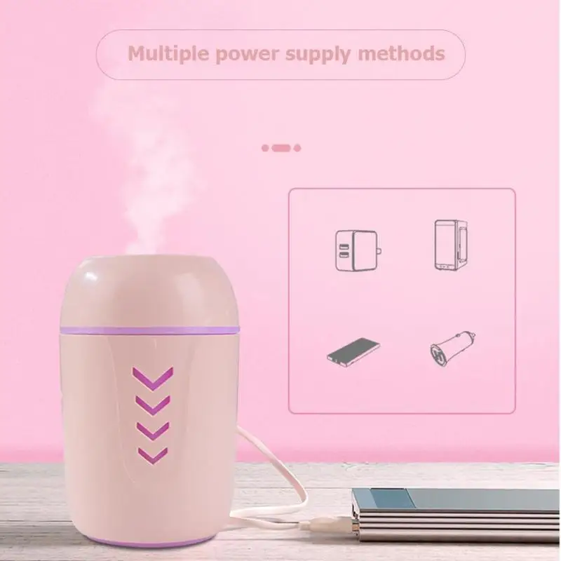 

200ml 3 in 1 USB Air Humidifier 7 Color Night Light Fan Timing Ultrasonic Humidifier Aroma Essential Oil Diffuser for Home Car