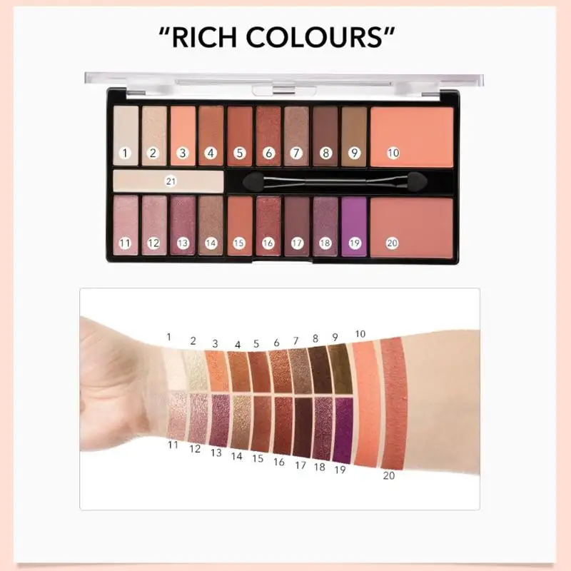 

20 Colors Matte Eyeshadow Palette Glitter Pigment Eye Foundation Cream Eye Shadow Makeup Cosmetics Shining Eyeshadow Palette