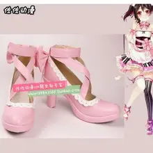 Японские Аниме Love Live Yazawa Nico; обувь для косплея; Comic Con Nico; розовые туфли в стиле Лолиты на высоком каблуке; Любой Размер