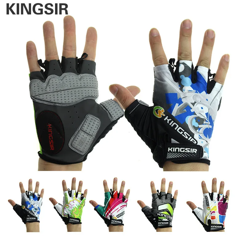 Kingsir Selphy Half Finger Bicycle Glove Cycling Avoid Shock Pad A Mountain Country Ride Luggage Prepare | Спорт и развлечения