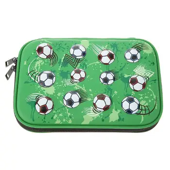 

EVA Footballs Pencils Case Large Capacity Stationery Pen Holder Pencil Organizer Box Material For Office School Supplies Green