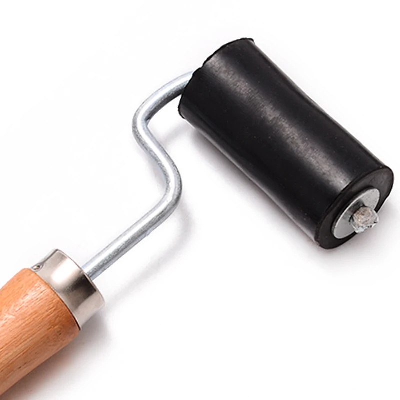 Black Plastic Wheel Shaft Welding Roller Brush with Wood Handle for Wall Paper Hot Air Torch Welder Tool 160mm Black Plastic Wheel Shaft Welding Roller Brush with Wood Handle for Wall Paper Hot Air Torch Welder Tool 160mm