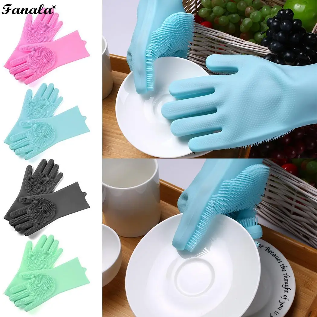 Практичные многофункциональные перчатки для мытья посуды чистящие перчатки-40C-160C кухонный инструмент твердый дом