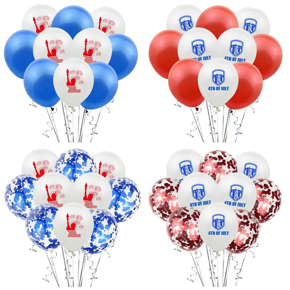 

Statue of Liberty Latex Balloon Set American Independence Day Party Supplies Decorations for 4th of July Red Blue