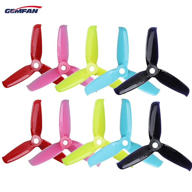 

2/4/6Pairs Gemfan Flash 3052 PC 3 blade Propeller for 1306-1806 Motor RC Drone w/ 5mm Mounting Hole Blue Yellow Black
