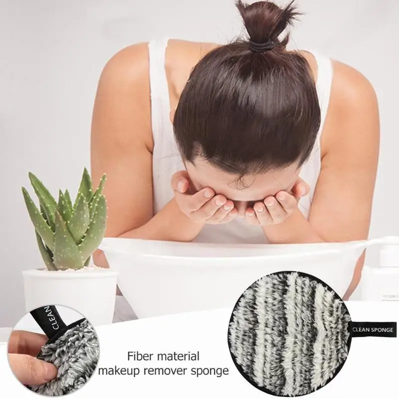 

1pc Soft Washable Reusable Facial Makeup Remover Puff Microfiber Cloth Pads Face Cleaning Remover Towel Healthy Facial Makeup