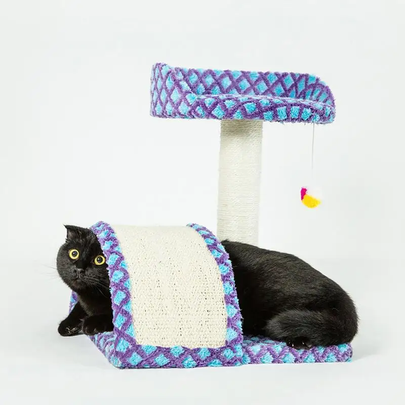 

Cat Activity Tree House Climbing Frame with Scratching Pole Sisal Grinding Claws Cat Bed Toy Pet Supplies