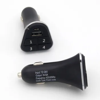 

car charger cigarette lighter remote controller fixed code 433.92mhz universal gate door remote control 5V2A