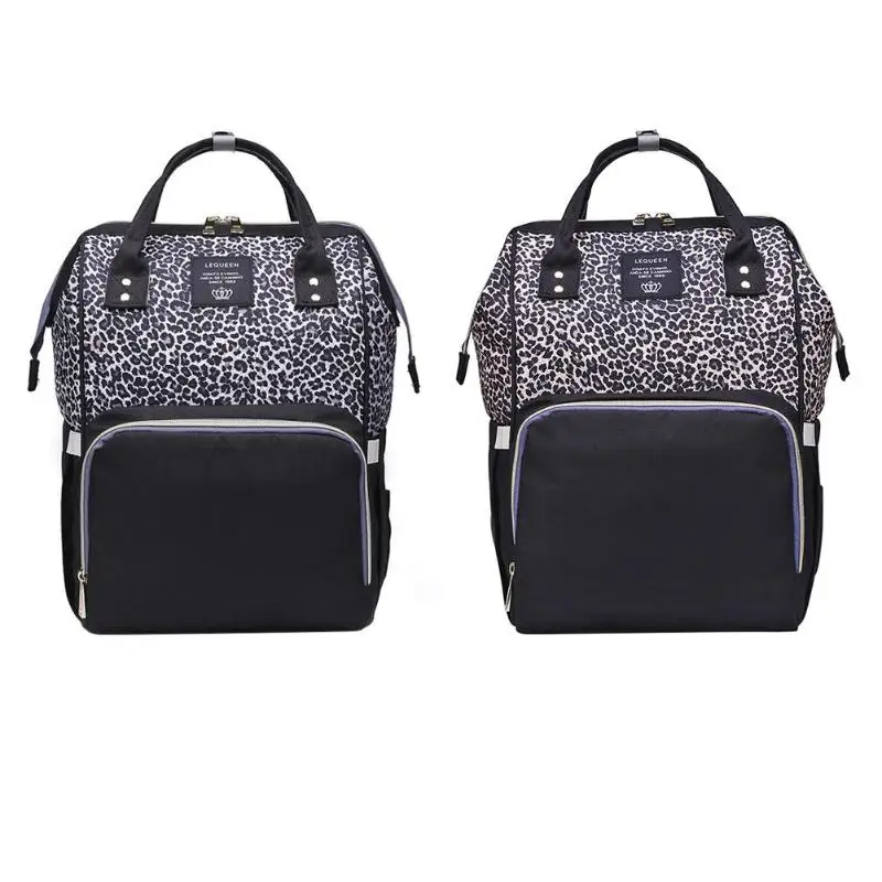 

Leopard Print Waterproof Mummy Diaper Handbag Large Capacity Maternity Nursing Baby Nappy Backpacks