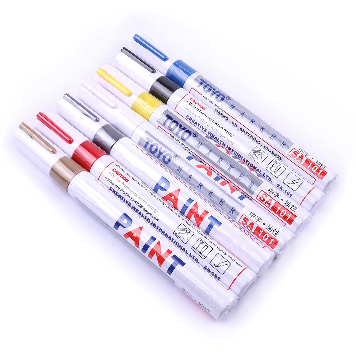 

7pcs Brand New Universal Waterproof Permanent Paint Marker Pen Car Tyre Tire Tread Rubber Metal Graffiti Oily Marker Pen