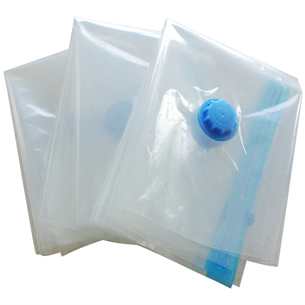 1 قطعة المنزل حقيبة فارغة ل صندوق تخزين ملابس حقيبة مع صمام شفافة الحدود طوي مضغوط المنظم الفضاء توفير ختم حزمة