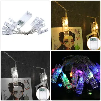 

LED Photo Clip String Lights Wedding Holiday Party Decoration Fairy Lights Bedroom Home Decor Photo Clip Light Strings Dropship