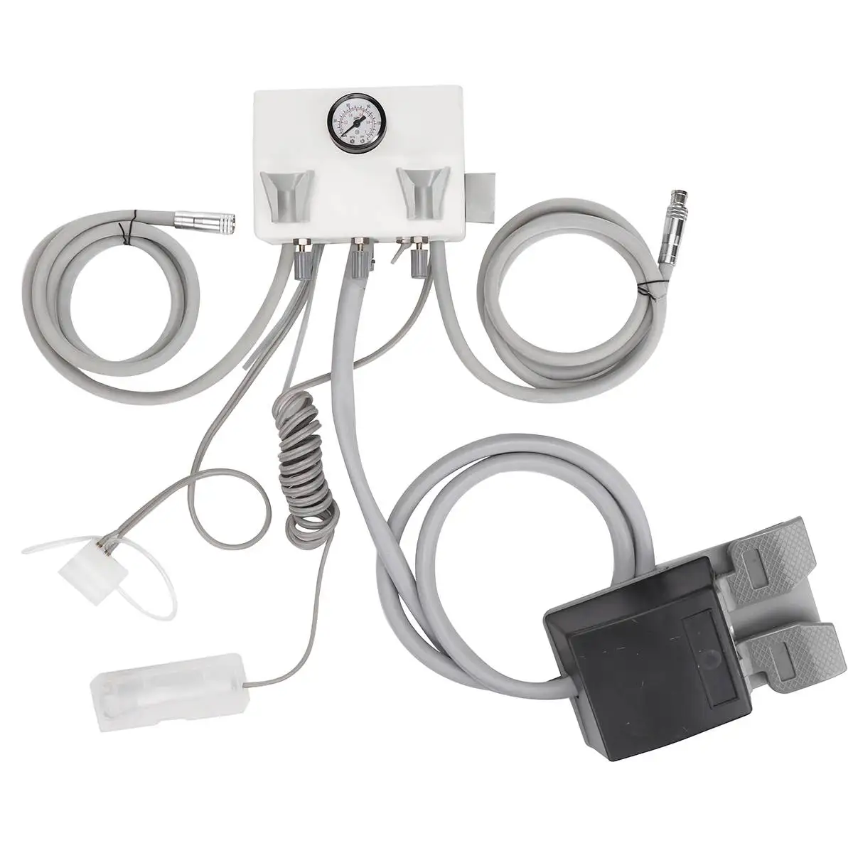 

150PSI Portable Dental Turbined Unit Work Wall Hanging Mini Turbined Plastic Shell Instrument 4 Holes Dental Tools Accessories