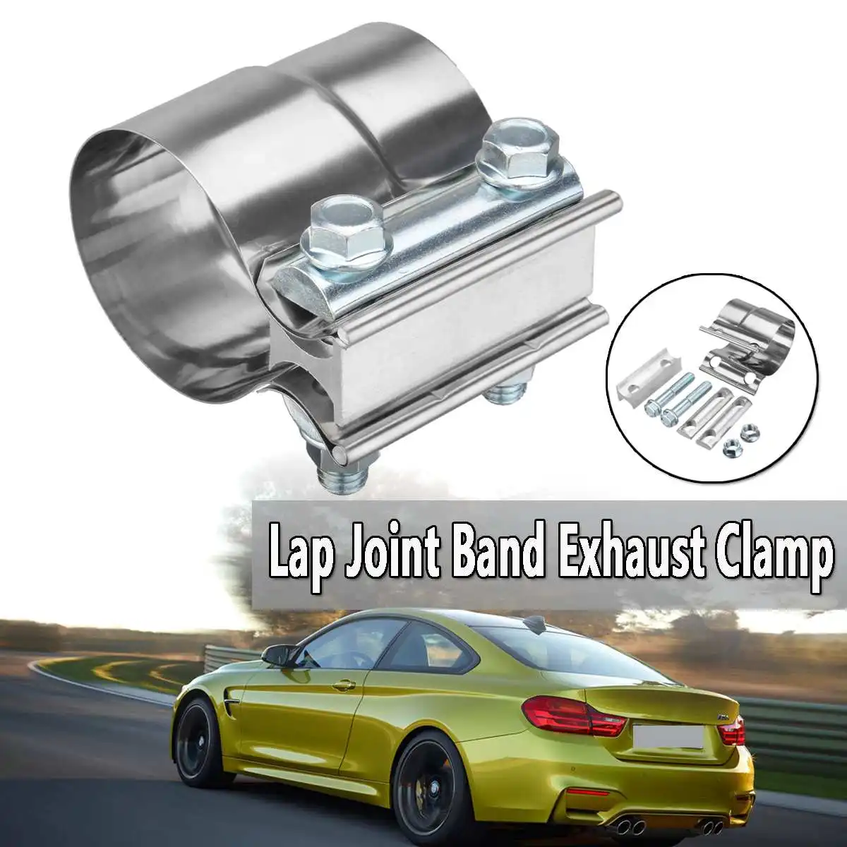 

New Car Lap Joint Exhaust Sleeve For Band Clamp For Catback Muffler Downpipe 2.25"/2.5"/3" Stainless Steel Step Clamp Butt Joint