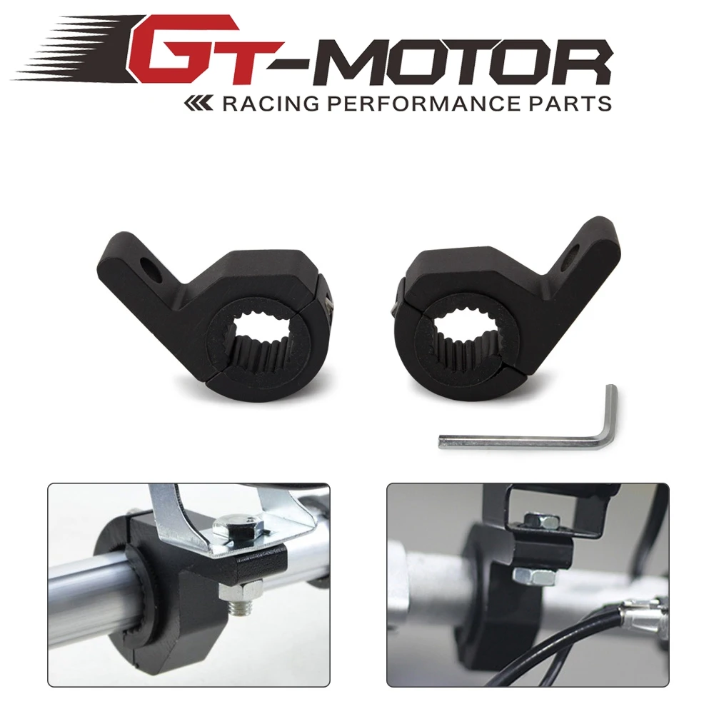 

2pcs Bull Bar Mount Bracket Fog Driving Light Spotlight Universal Clamp Bracket 23-32mm for Car Motorcycle Crash Bar Guard