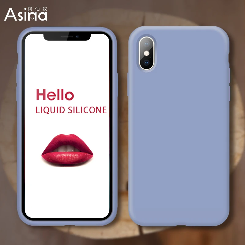 ASINA чехол для iPhone 7 8 6 Оригинальный жидкий силиконовый однотонный Прозрачный