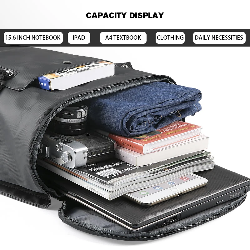 Новинка, мужской рюкзак PSU, черный модный рюкзак, usb зарядка, водонепроницаемый рюкзак, наушники, мужские, подходят для 15,6 дюймового ноутбука