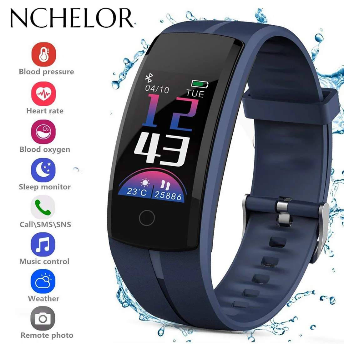 

Smart Watch Men Women Sport Fitness Tracker with Heart Rate Blood Pressure Monitor Sleep Tracker Pedometer Intelligent Bracelet