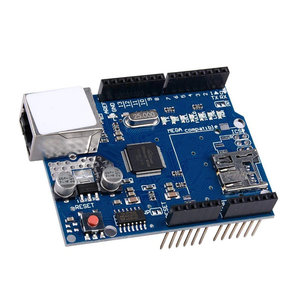 W5100 Щит Ethernet сетевой R3 для UNO Mega 2560 1280 328 UNR макетная плата с слот карты Micro SD