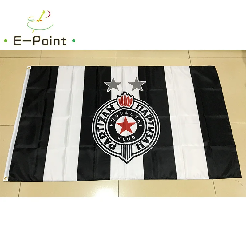 Сербия FK Partizan 3 фута * 5 футов (90*150 см) размер рождественские украшения для дома