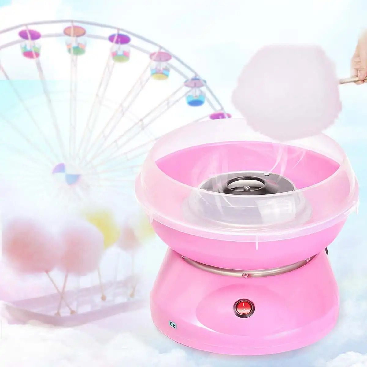 

Electric Cotton Pink Candy DIY Maker Candyfloss Making Machine Cotton Sugar Candy Floss Maker Fancy Cloud Party Kitchen Tool