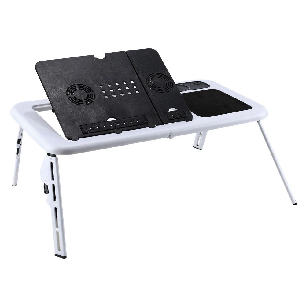  Foldable Laptop Desk Foldable Computer Desk Table e-Table Bed USB Cooling Fans Stand TV Tray 22.05 
