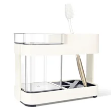 Съемный держатель для зубной пасты и для зубной щетки, подставка, держатель для полоскания, чашка, нескользящая, легко моется для отеля, дома, ванной комнаты