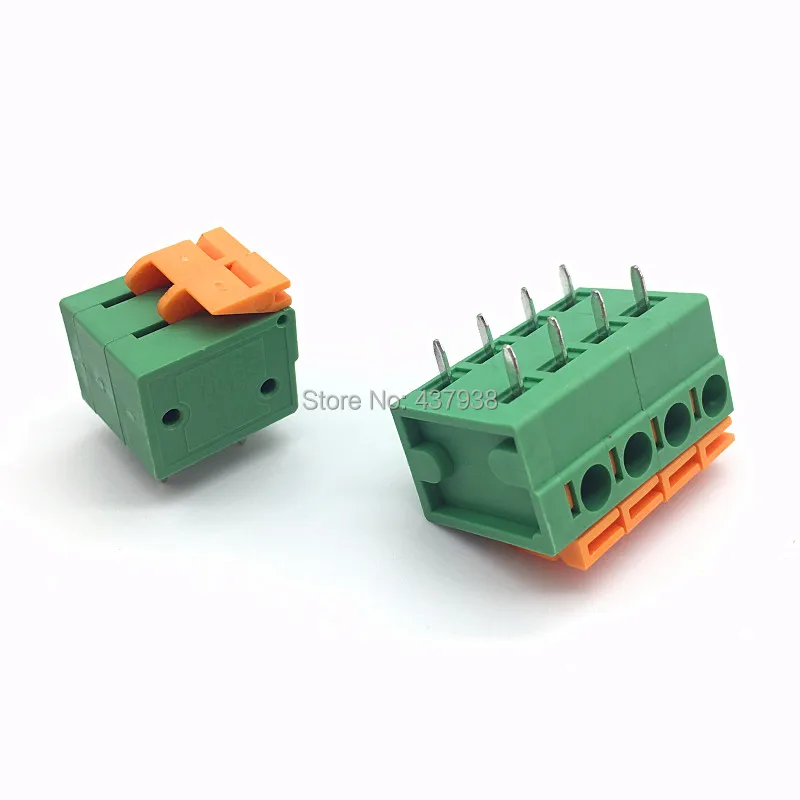 100 шт. KF142R 5 08 мм правый угол PCB пружинный клеммный блок KF142V 5.08 2P 3P 4P 5P 6P 7p 8p 9p 10p