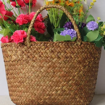 Casual Straw Bag Natural Wicker Tote Bags Women Braided Handbag For Garden Handmade Mini Woven Rattan Bags
Casual Straw Bag Natural Wicker Tote Bags Women Braided Handbag For Garden Handmade Mini Woven Rattan Bags