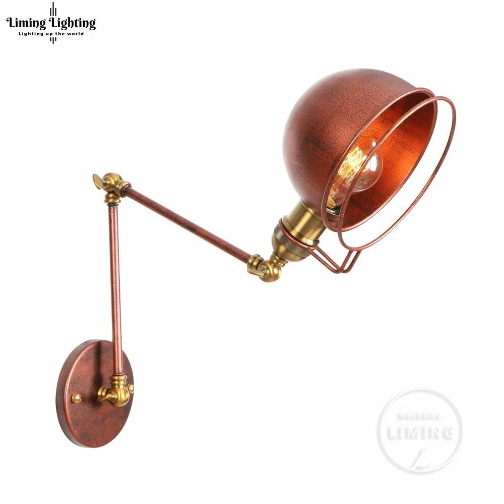 Retro Industrial Decor Vintage Sconce Wall Lights Adjustable Arm Bedroom Study Wandlamp Led Wall Lamp Antique Fixture Lighting